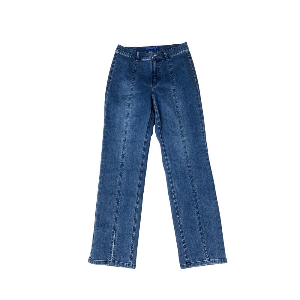 J.McLaughlin Vintage Style Jeans Size 4 Y2K Equestrian Slit Hem Denim